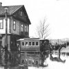 Конка на улице Торговой в Минске во время наводнения. Фото 1897 года, из коллекции Каледы В.И. Фото: БГАКФФД