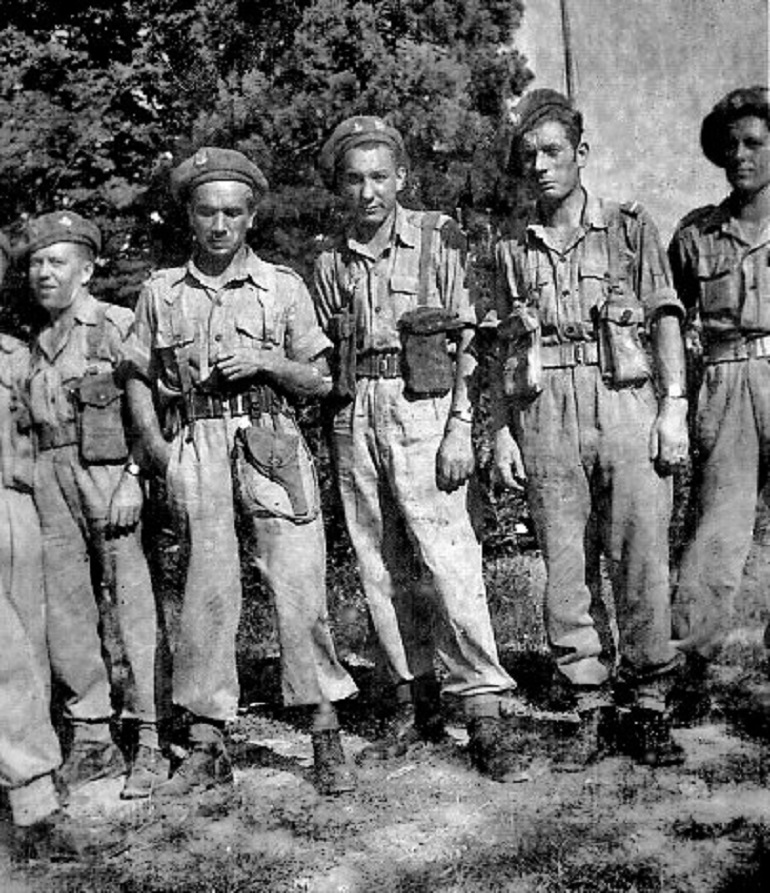 Белорусы из 2 польского корпуса, отъезд на фронт. Италия, 1944 г.