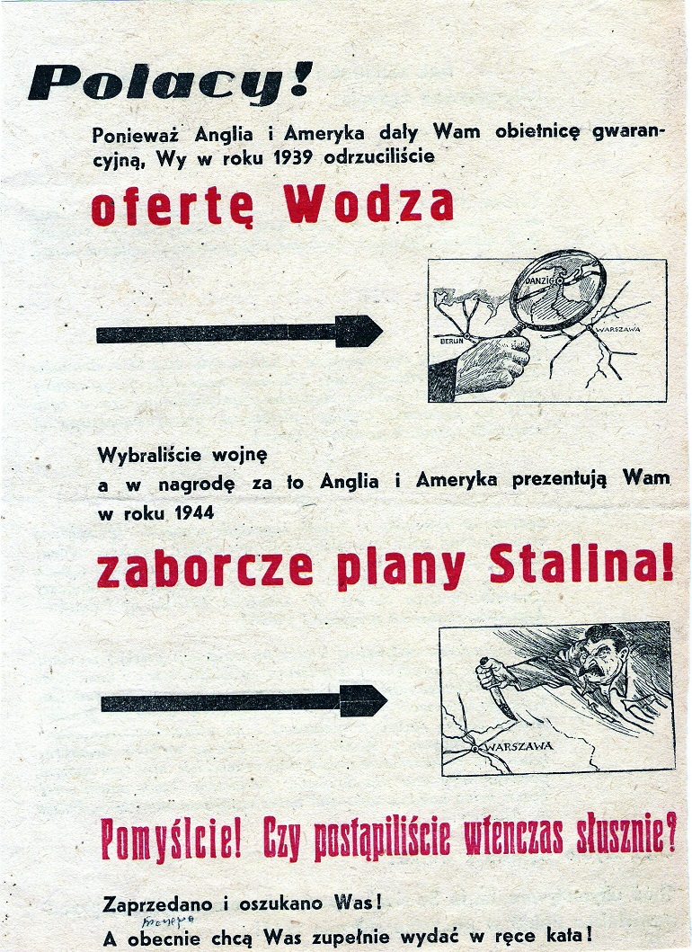 Листовка польского подполья за 1944 г.