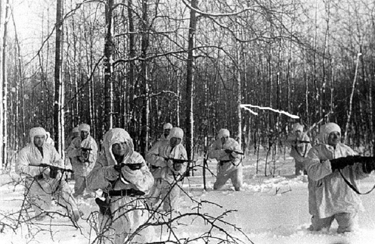 Проческа леса солдатами войск НКВД