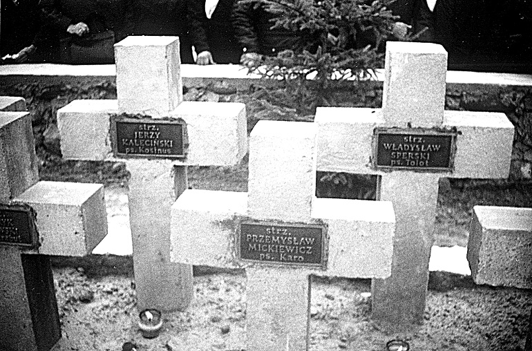 Мемориальные знаки в память партизан АК,погибших под Суркантами в 1944 г.